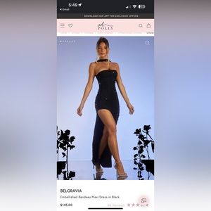 Long black Oh Polly Dress